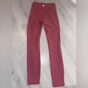 Lululemon Like New Red Leggings Size 2